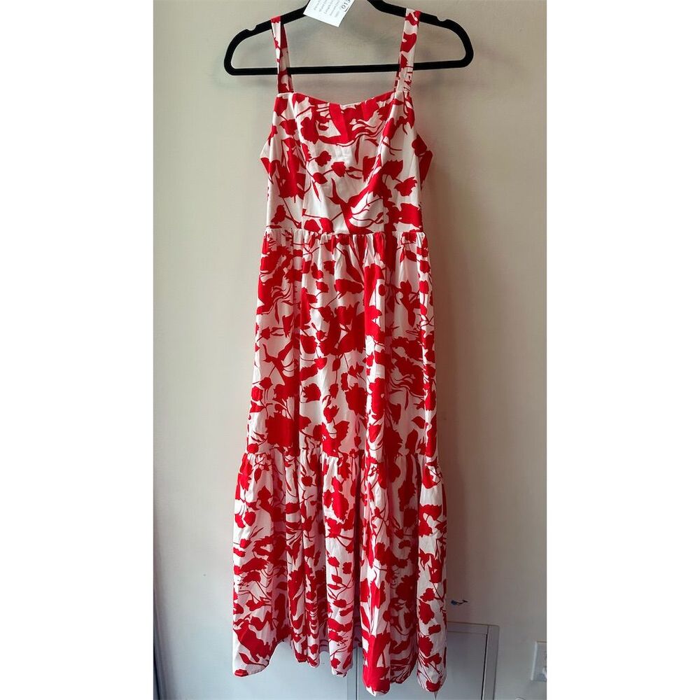 NWT COMMENSE XS blooming in summer Red Floral Cami maxi dress. - Picture 8 of 12